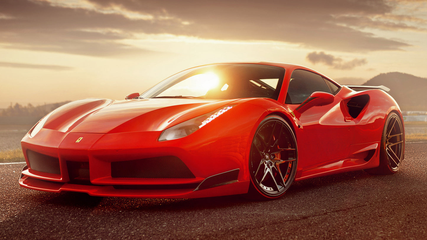Ferrari Gtb N Largo By Novitec Hd Art Keychain
