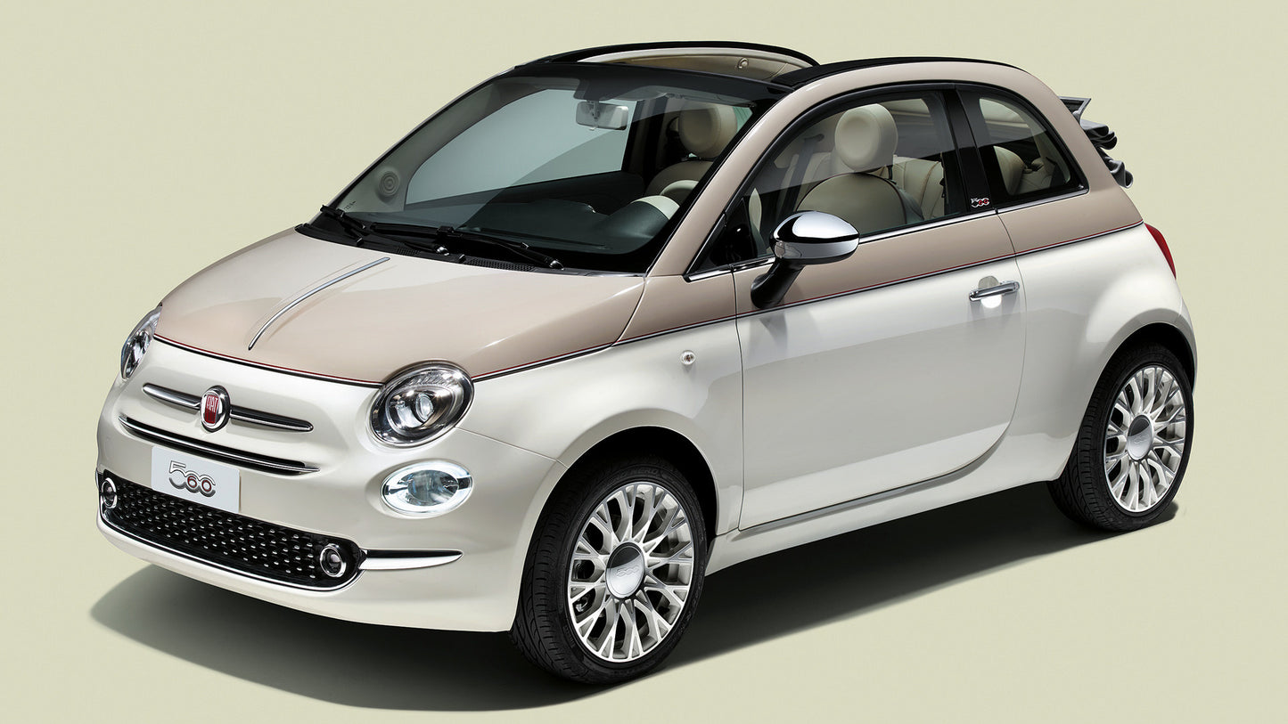 Fiat 500C 60Th Anniversary Hd Art Keychain