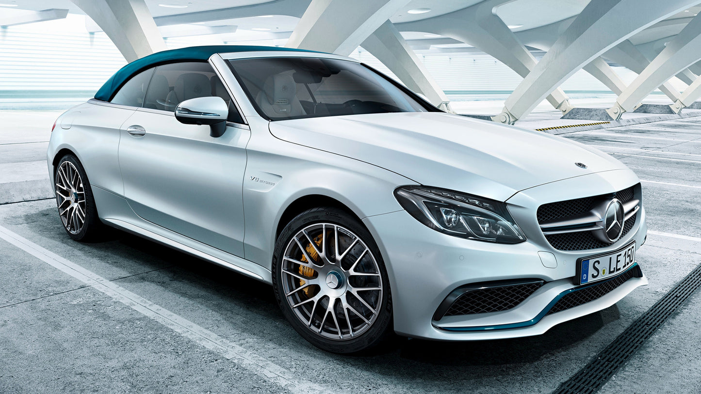Mercedes Amg C S Cabriolet Ocean Blue Edition Hd Art Print Poster