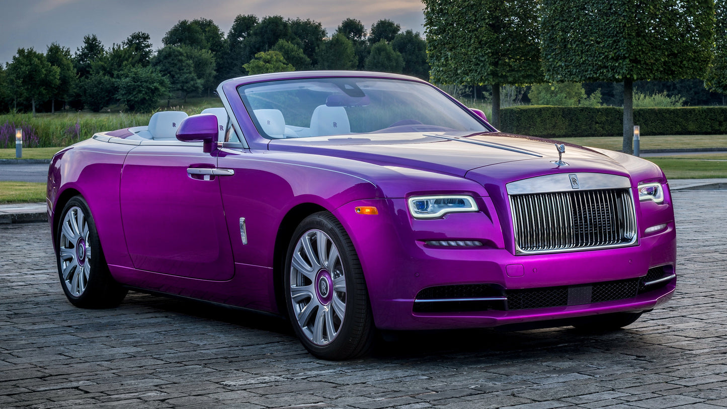 Rolls Royce Dawn In Fuxia Us Hd Art Keychain