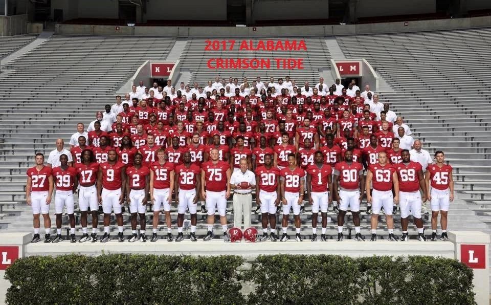 2017 Alabama Crimson Tide Team Keychain Picture Ncaa Football
