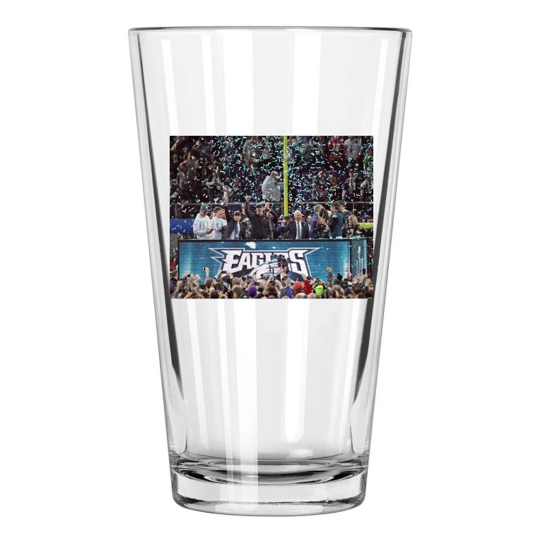2017 Philadelphia Eagles Photo Super Bowl Lii Champions Pint Beer Drinking Glass