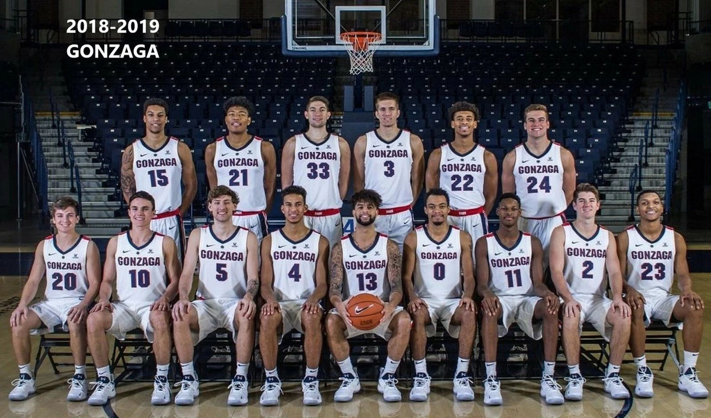 19 Gonzaga Bulldogs Team Photo Picture Ncaa Basketball Wide Border