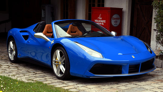 Ferrari Spider Azzurro Dino Hd Art Keychain