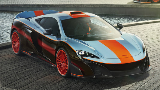 Mclaren 675Lt Gulf Racing Theme By Mso Hd Art Jigsaw Puzzle