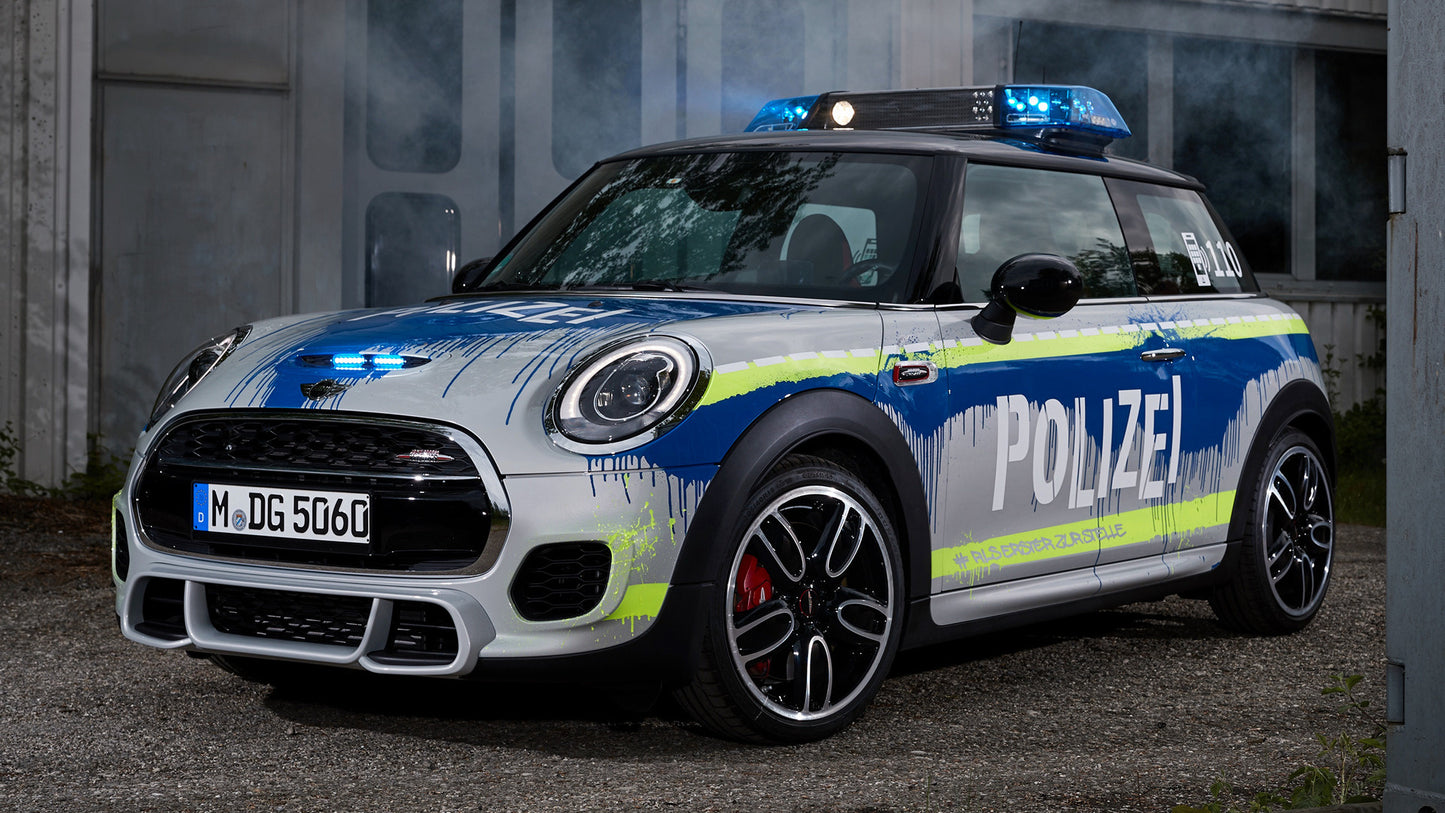 Mini John Cooper Works Polizei Door Hd Art Keychain