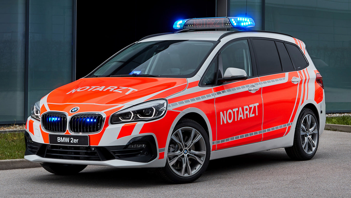 Bmw Series Gran Tourer Notarzt Hd Art Keychain