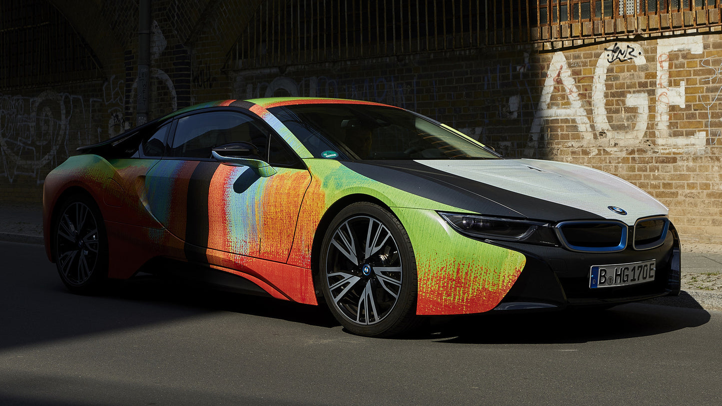 Bmw I8 Art Car By Thomas Scheibitz Hd Art Keychain