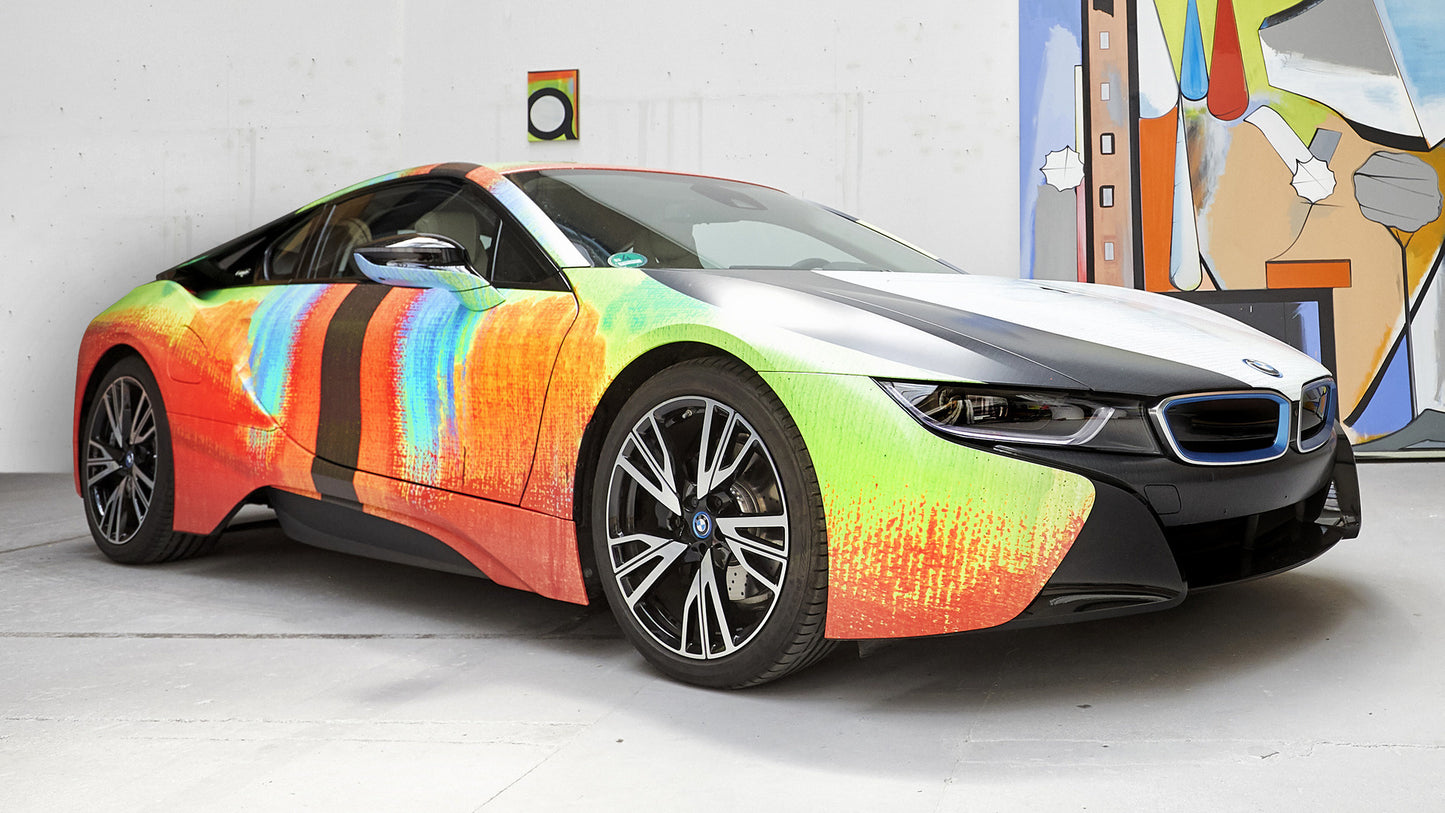 Bmw I8 Art Car By Thomas Scheibitz Hd Art Keychain