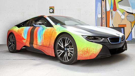 Bmw I8 Art Car By Thomas Scheibitz Hd Art Keychain
