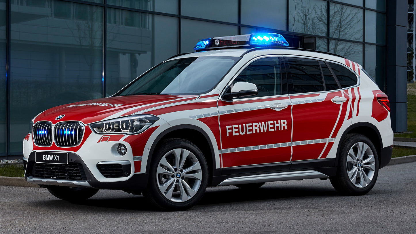 Bmw X1 Feuerwehr Hd Art Keychain