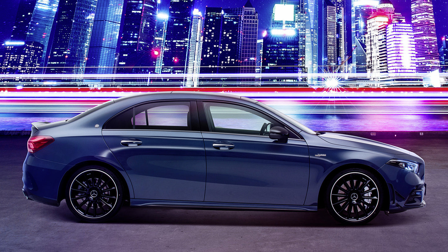 Mercedes Amg A Sedan Aerodynamics Package Long Cn Hd Art Print Poster