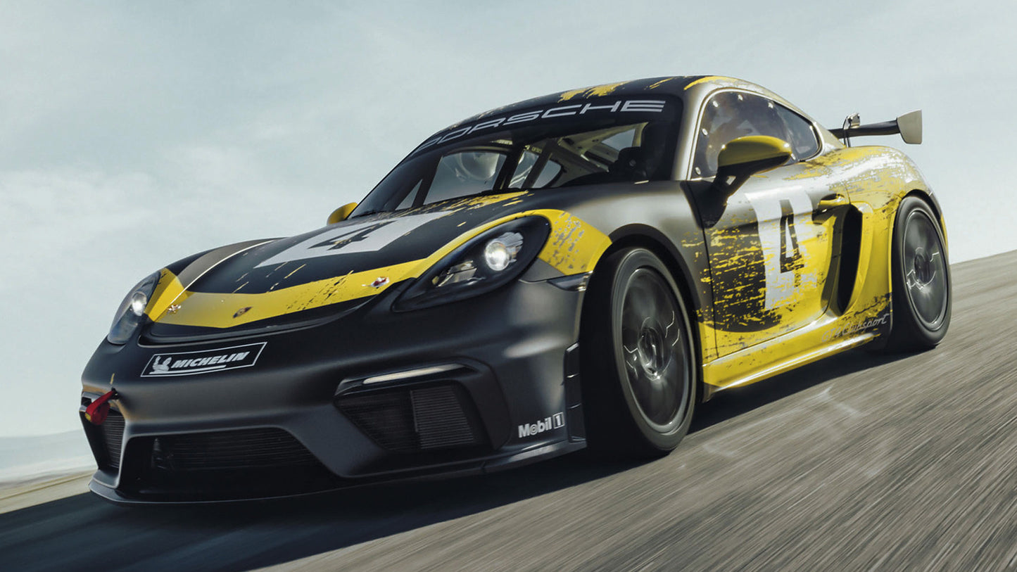 Porsche Cayman Gt4 Clubsport Hd Art Keychain