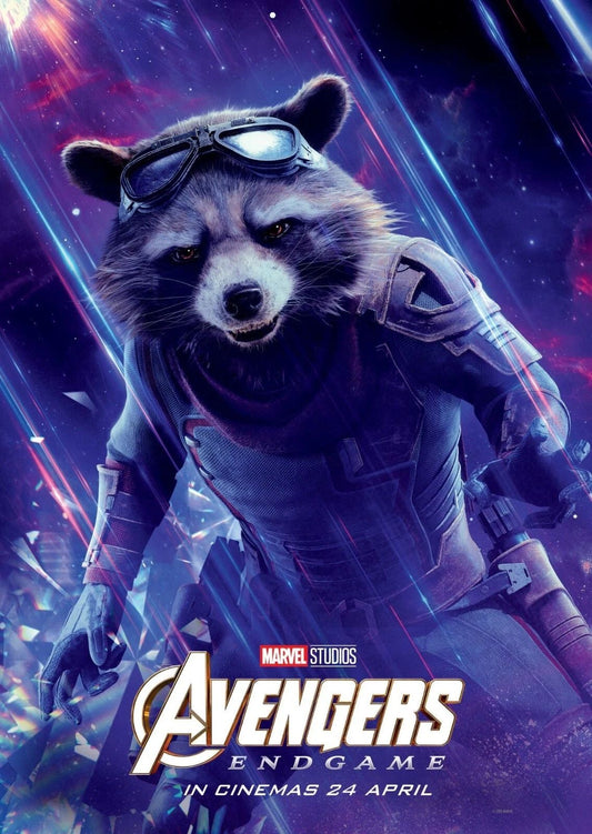 2019 Marvel The Avengers Endgame War Keychain Rocket Raccoon Guardians