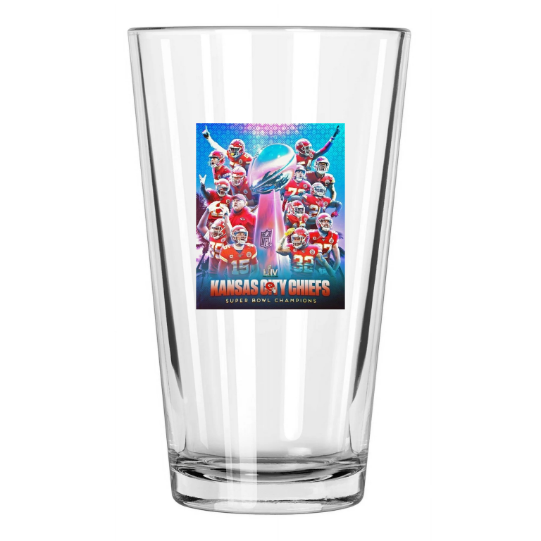 2019 Nfl Champions Kansas City Chiefs Super Bowl Liv Pint Beer Drinking Glass