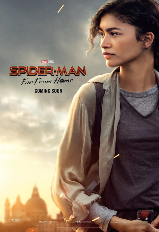 2019 Spiderman Far From Home Movie Poster Zendaya Mj Tom Holland