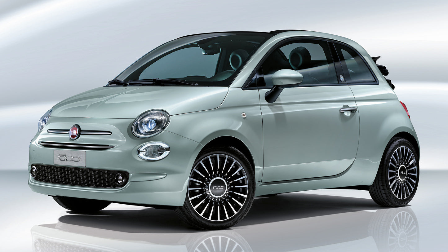 Fiat 500C Hybrid Hd Art Keychain