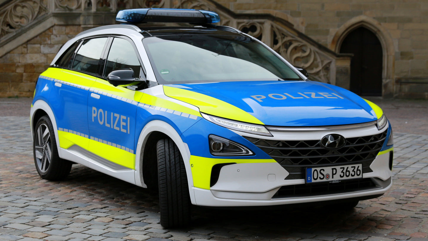 Hyundai Nexo Polizei Hd Art Keychain