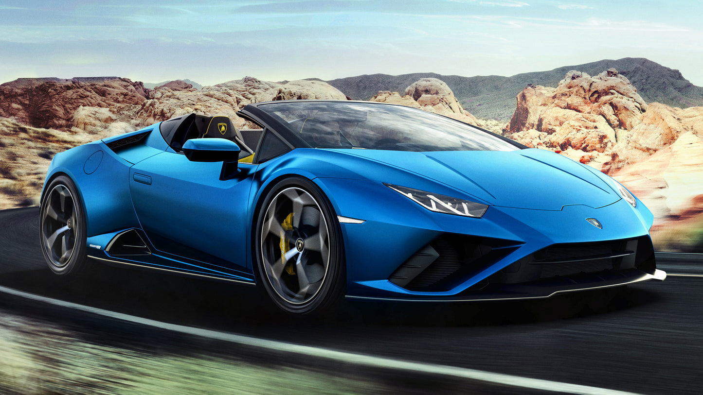 Lamborghini Huracan Evo Rwd Spyder Hd Art Print Poster