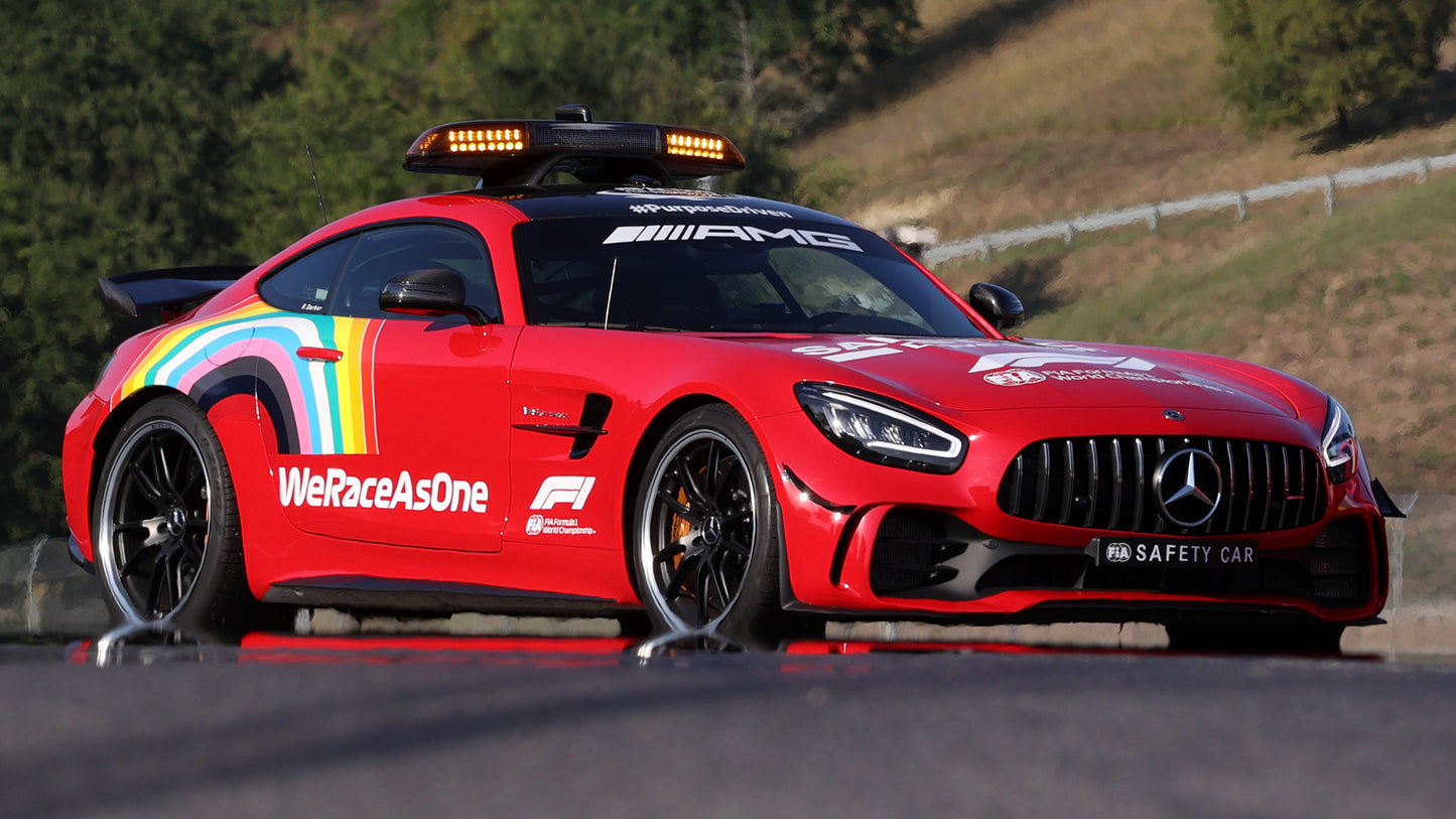 Mercedes Amg Gt R F1 Safety Car Tuscan Grand Prix Livery Hd Art Print Poster