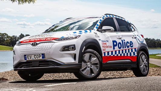 Hyundai Kona Electric Police Au Hd Art Print Poster