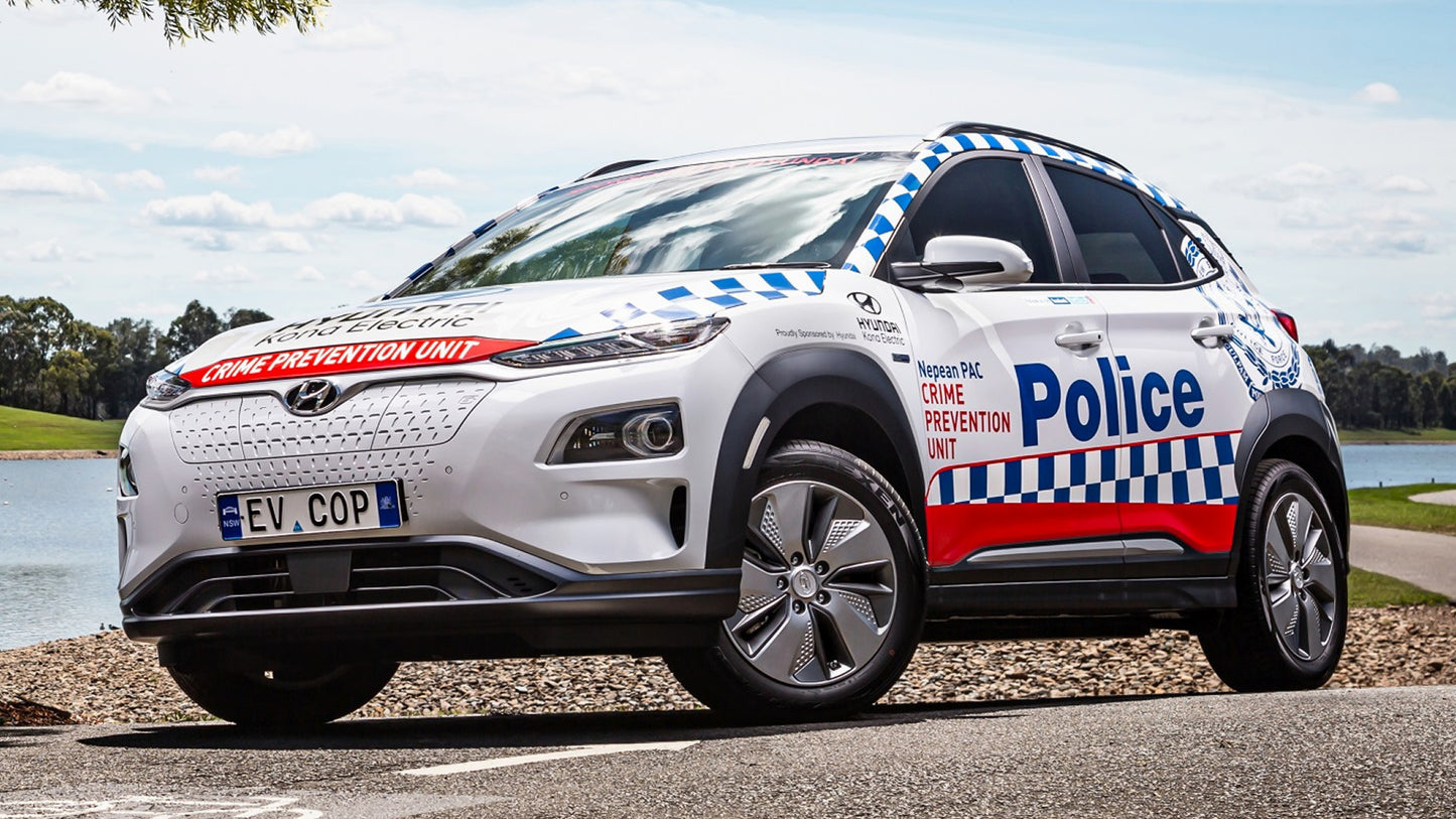 Hyundai Kona Electric Police Au Hd Art Magnet