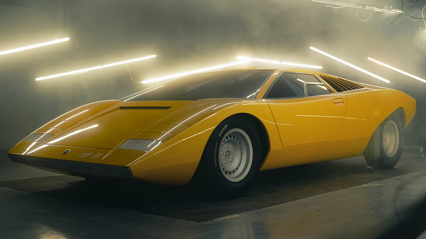 Lamborghini Countach Lp500 Reconstruction Hd Art Print Poster