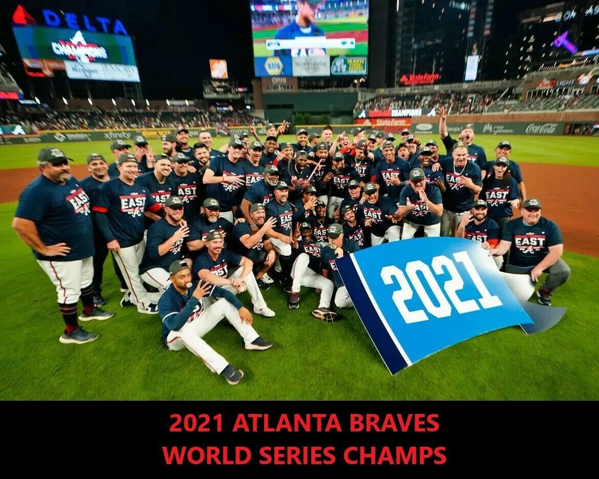 2021 Atlanta Braves Team Magnet Baseball Picture Mlb Ws Champions
