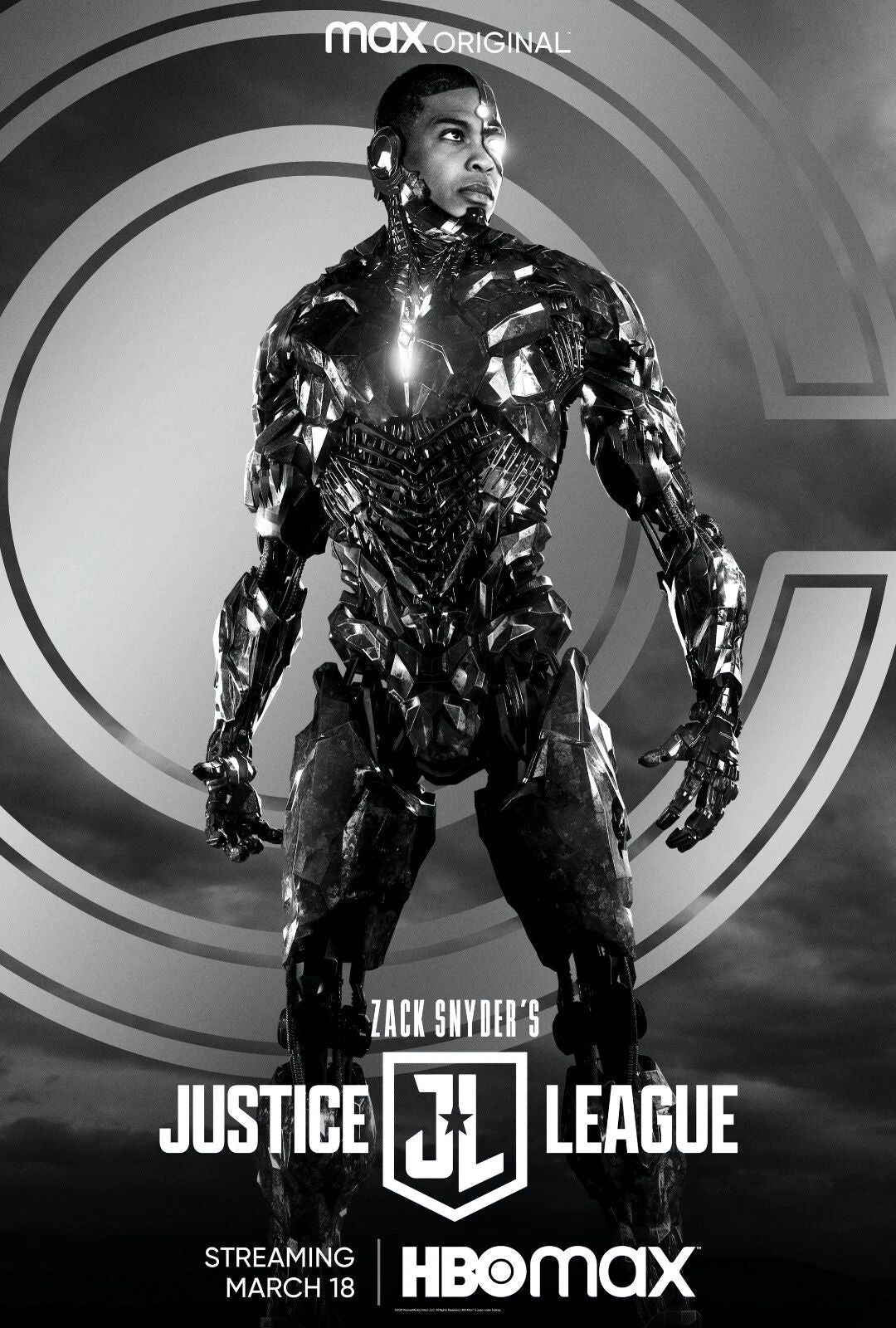 2021 Justice League Movie Poster Cyborg Victor Stone Dc Comics