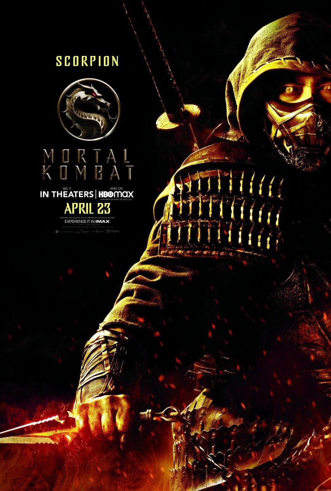 2021 Mortal Kombat Movie Magnet Liu Kang Sub Zero Sonya Blade Kano