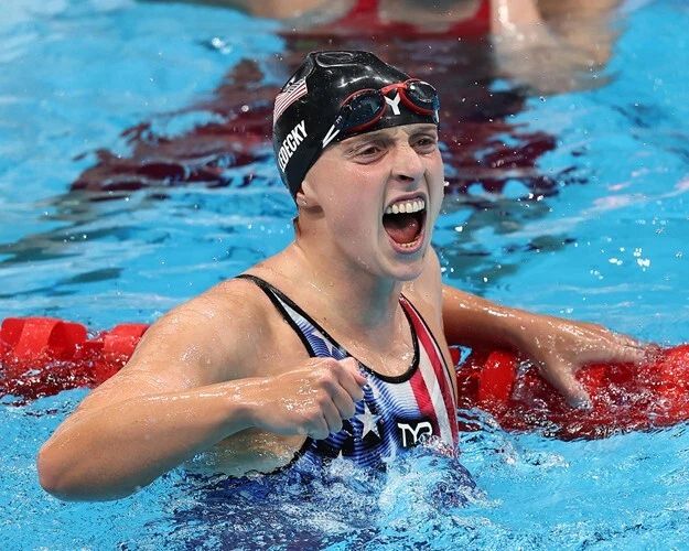 2021 Usa Swimmer Katie Ledecky Glossy Magnet Print Tokyo Olympics Magnet