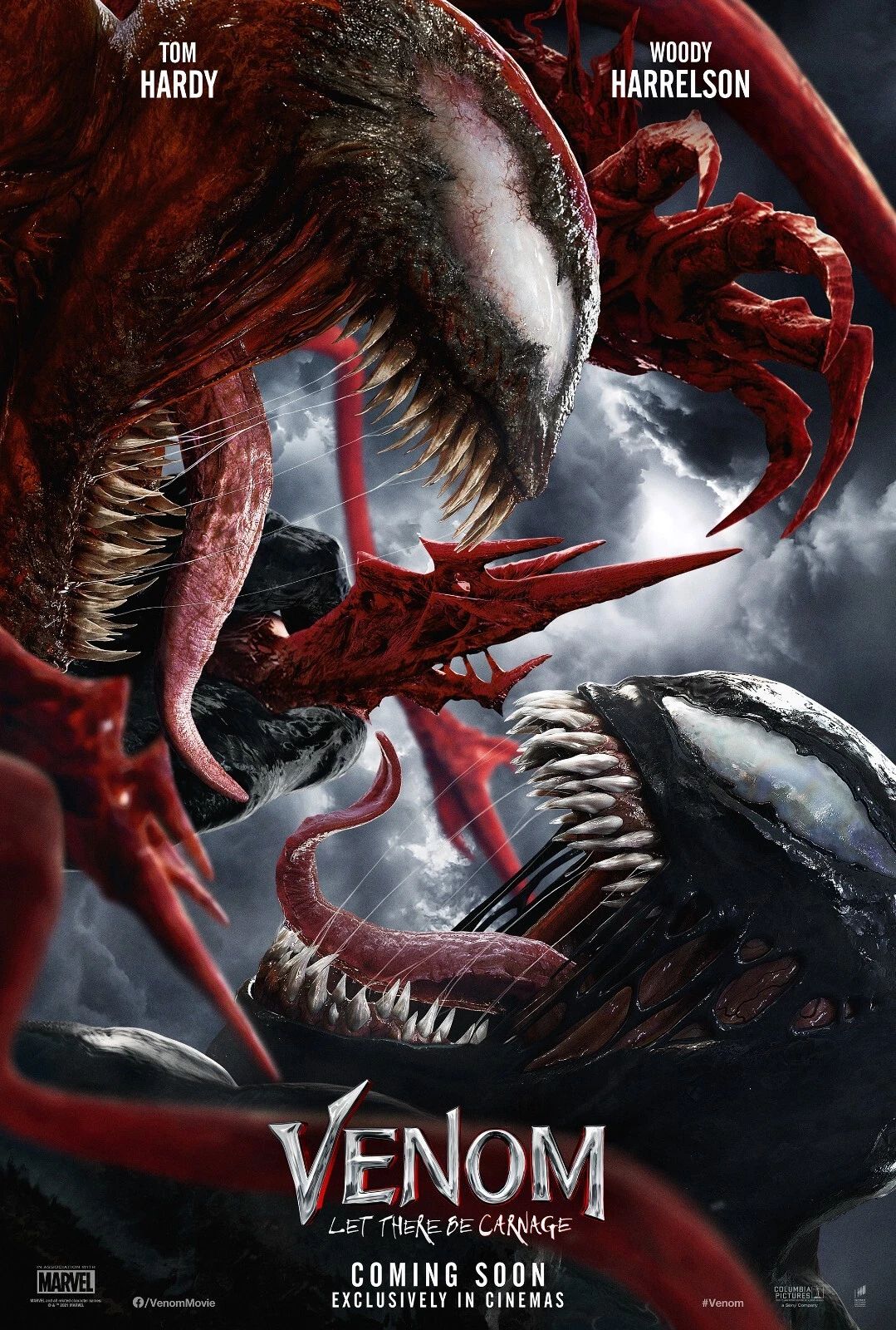 2021 Venom Let There Be Carnage Movie Poster Tom Hardy Woody Harrelson