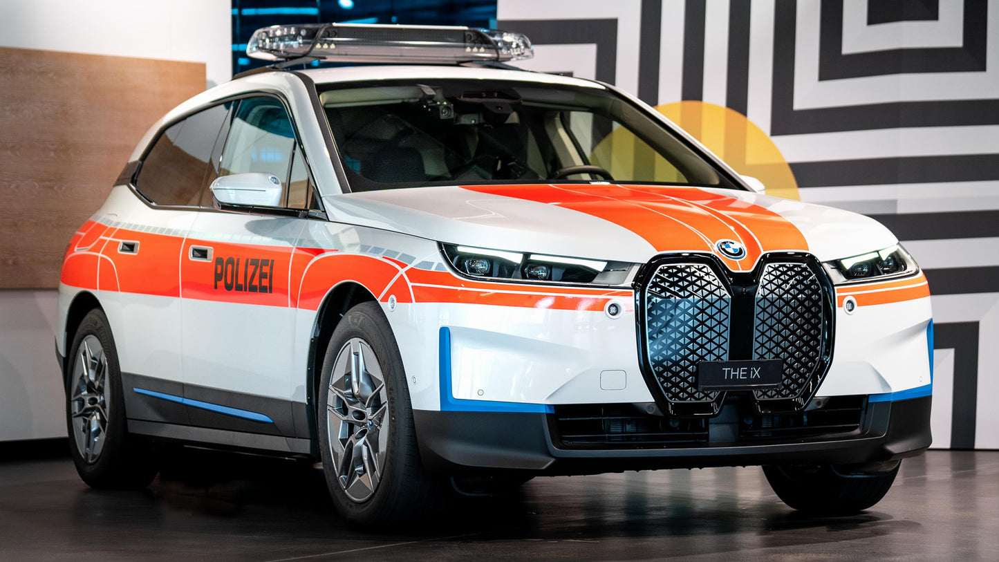 Bmw Ix Polizei Hd Art Print Poster