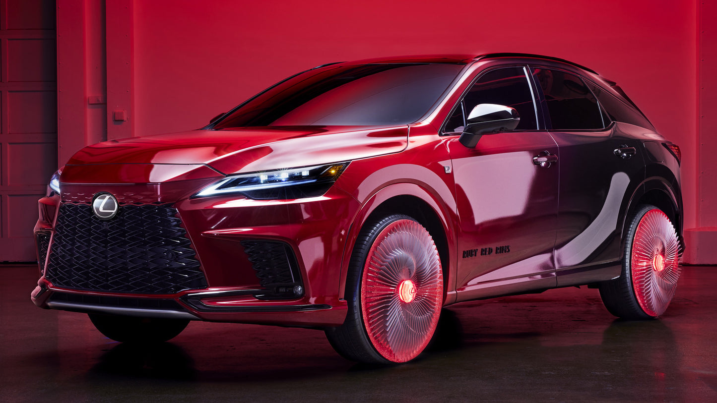 Lexus Rx Hybrid F Sport Ruby Red Rims Hd Art Jigsaw Puzzle
