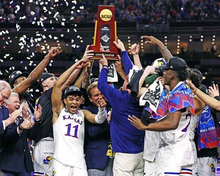 2022 Kansas Jayhawks Glossy Magnet National Champions Print