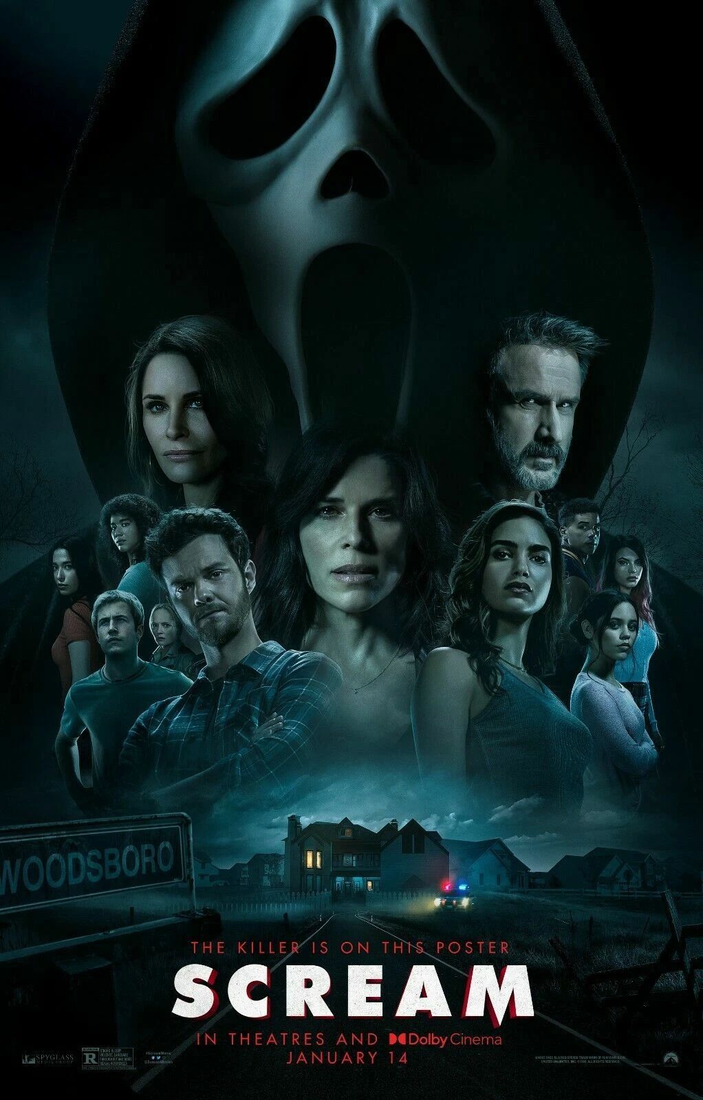 2022 Scream Movie Poster Print Sidney Prescott Dewey Woodsboro