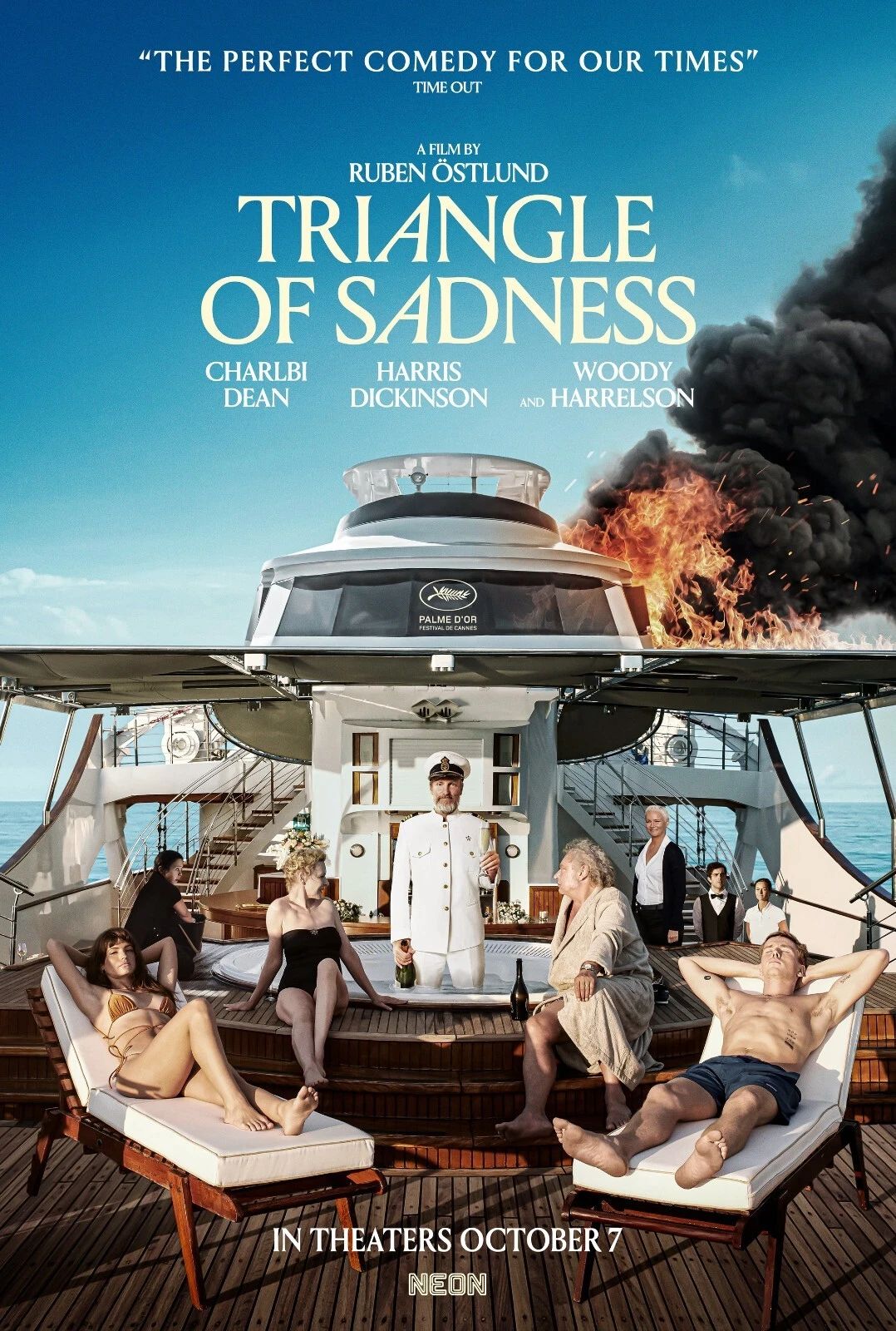 2022 Triangle Of Sadness Movie Poster Yaya Charlbi Dean Woody Harrelson