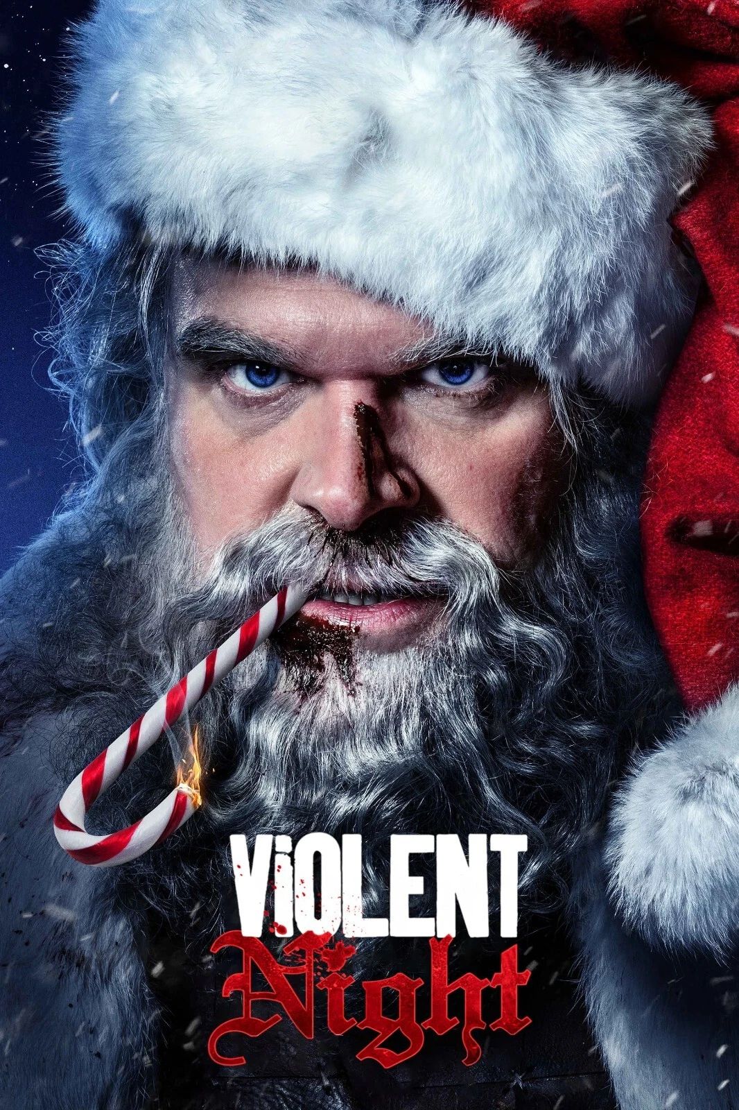 2022 Violent Night Movie Poster Santa Claus David Harbour Horror 1