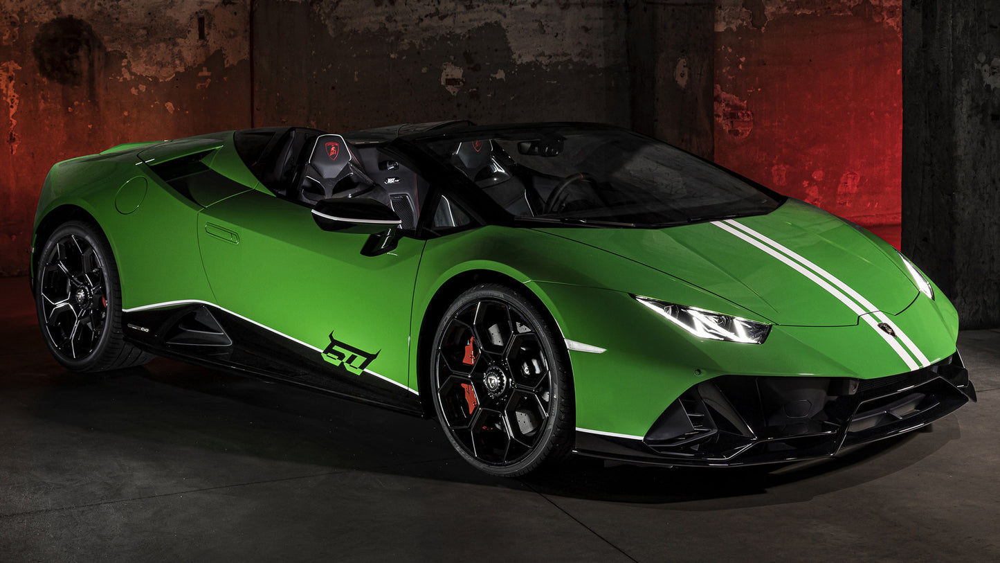 Lamborghini Huracan Evo Spyder Anniversario Hd Art Print Poster