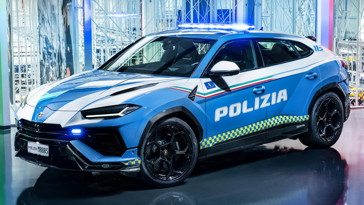 Lamborghini Urus Performante Polizia Hd Art Print Poster
