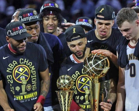 2023 Denver Nuggets Jamal Murray Glossy Magnet Nba Champs Print