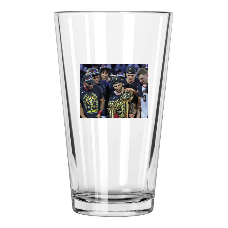 2023 Denver Nuggets Jamal Murray Photo Nba Champs Pint Beer Drinking Glass