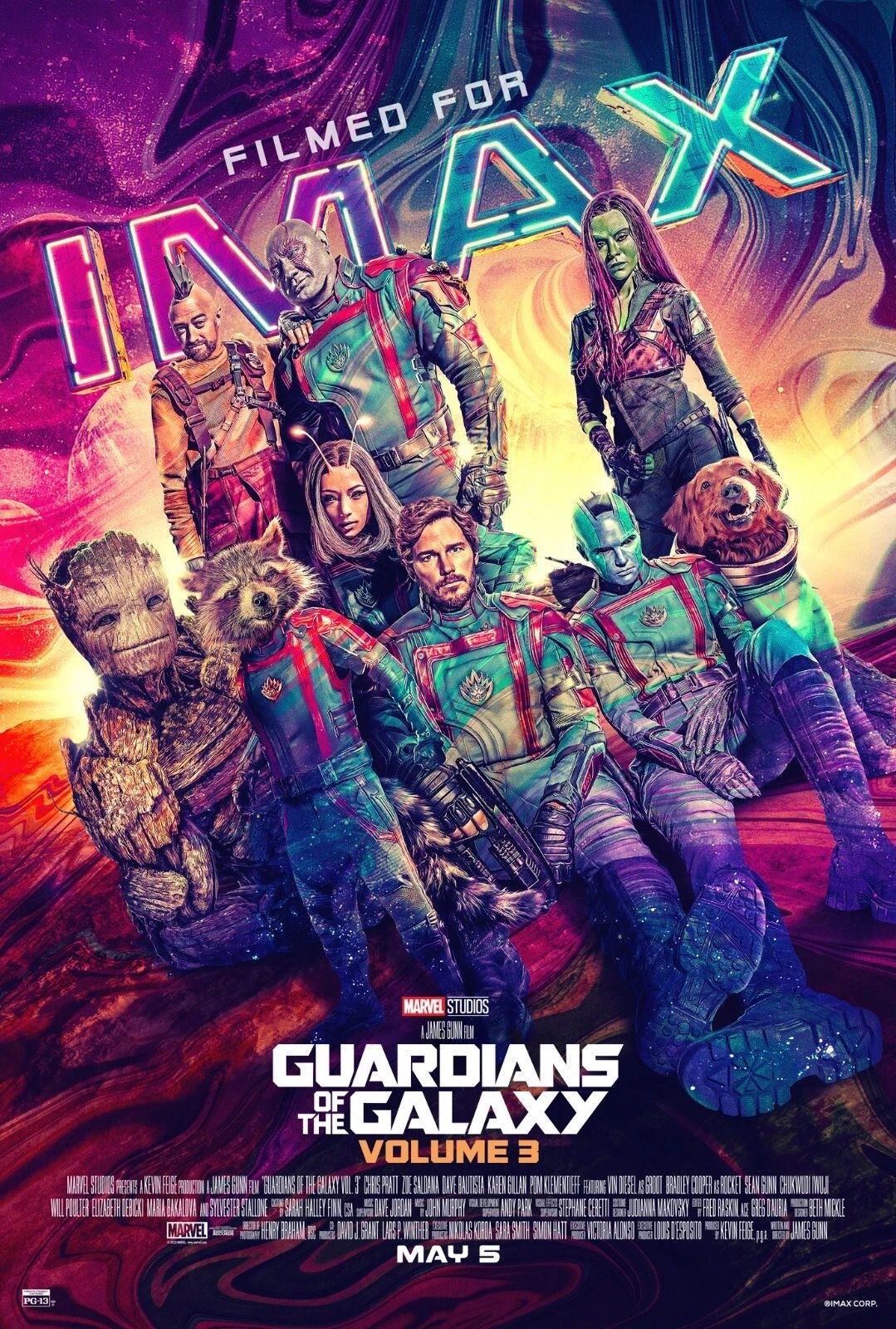 2023 Guardians Of The Galaxy Vol 3 Movie Keychain Marvel Star Lord Groot 1