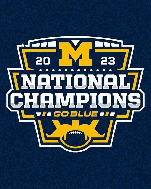 2023 Michigan Wolverines Glossy Magnet National Champions Print