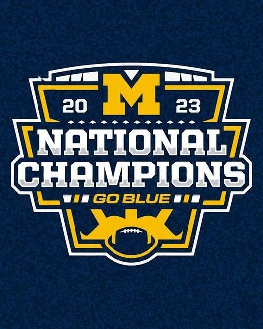 2023 Michigan Wolverines Glossy Keychain National Champions Print