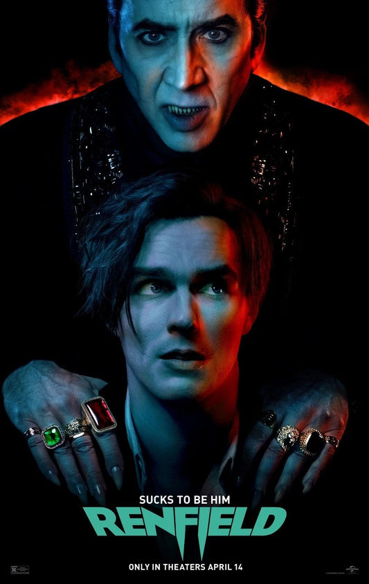 2023 Renfield Movie Poster Nicolas Cage Nicholas Hoult Vampire Dracula