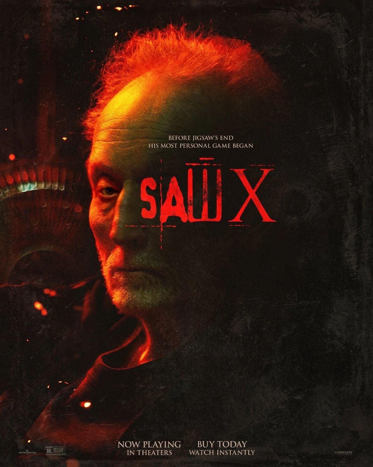 2023 Saw X Movie Keychain Horror Jigsaw Tobin Bell Shawnee Smith