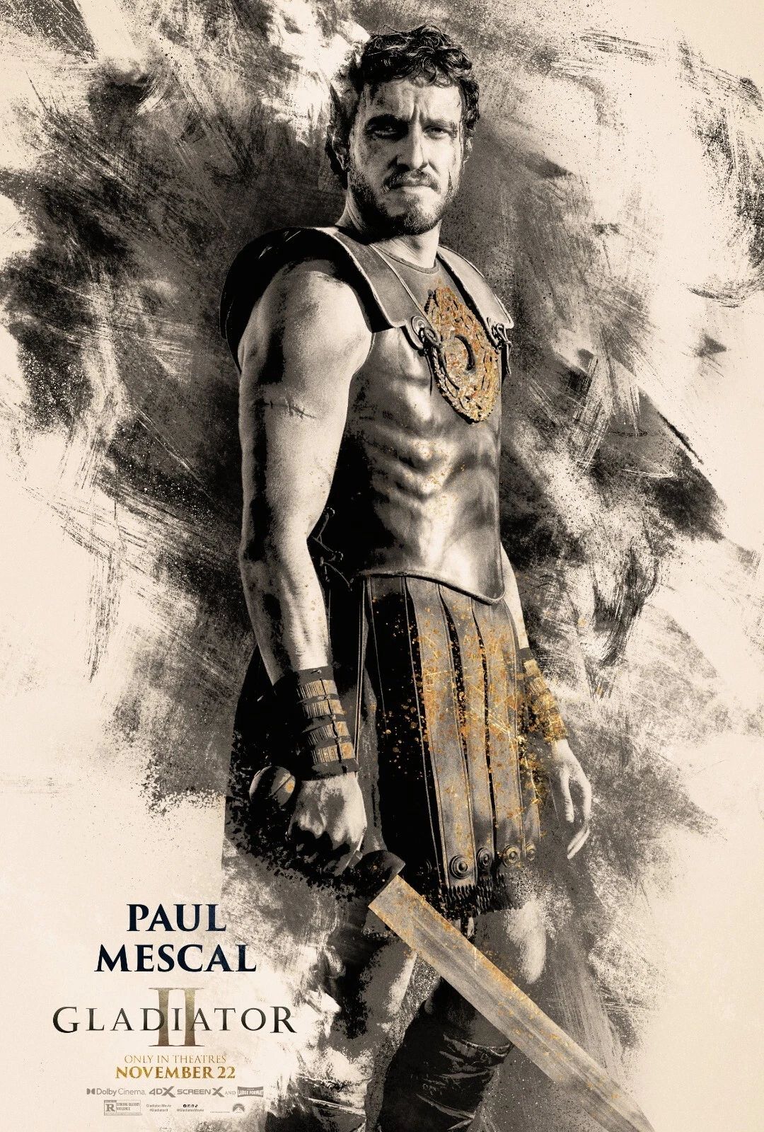 2024 Gladiator 2 Movie Keychain Paul Mescal Pedro Pascal Denzel Washington