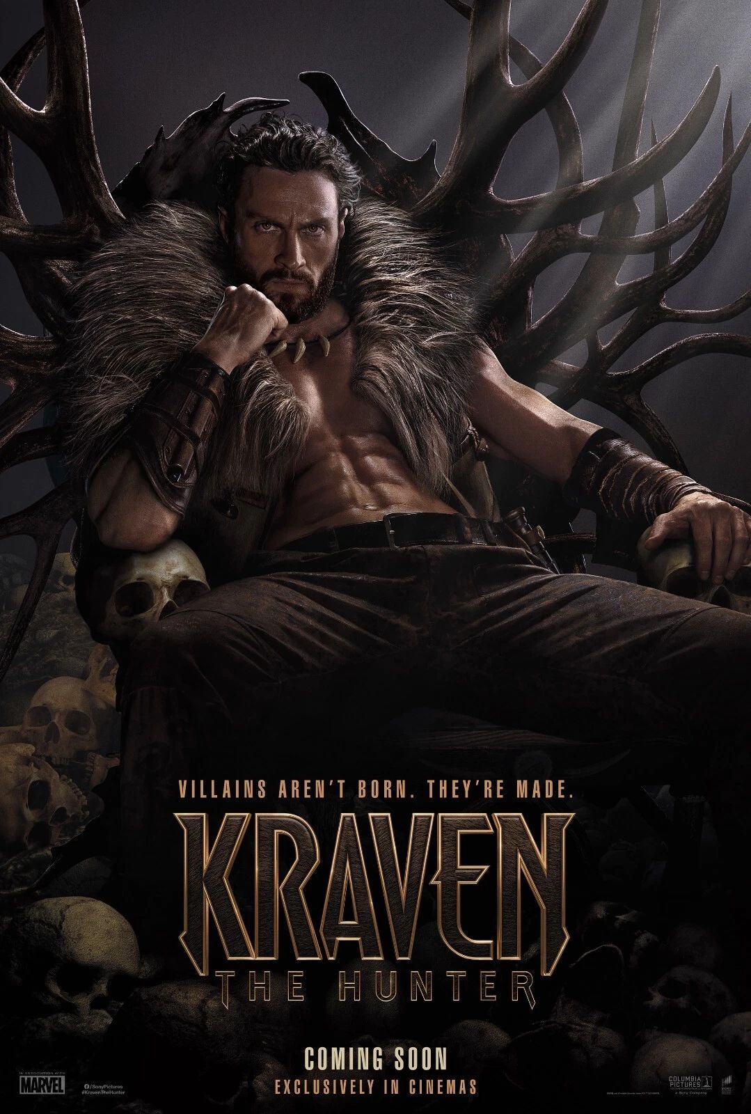 2024 Kraven The Hunter Movie Magnet Aaron Taylor Johnson Marvel