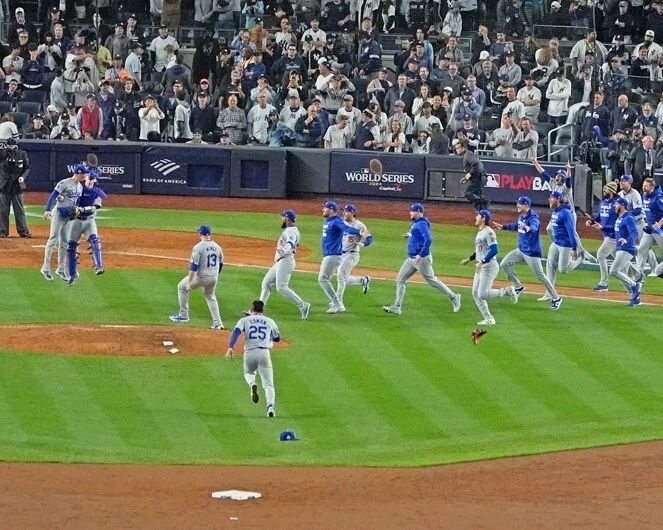 2024 Los Angeles Dodgers Glossy Magnet World Series Magnet Celebrating Print 1
